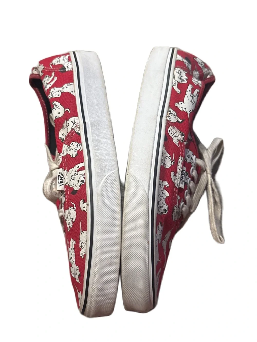 Vans Disney 101 Dalmatian Print Canvas Sneakers Sz 11 Women 9.5 Men’s Red Shoes